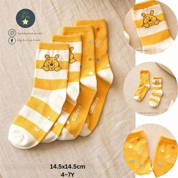 ModernHouse Set vớ 2p gấu Pooh size 4-7Y