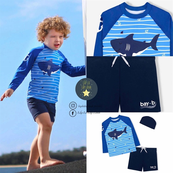 Bayb Set đồ bơi 3p Cá mập size L