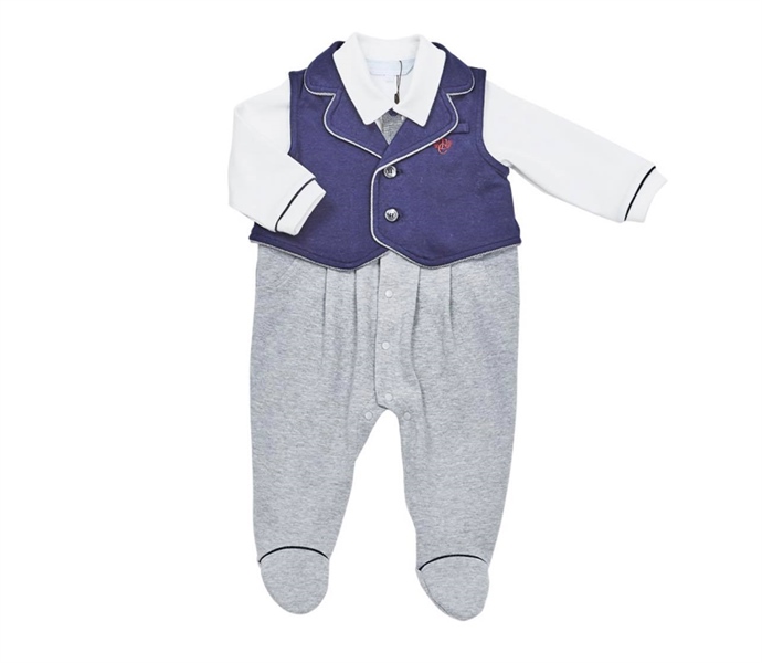 Moimoln Bộ suit quần xám size 80