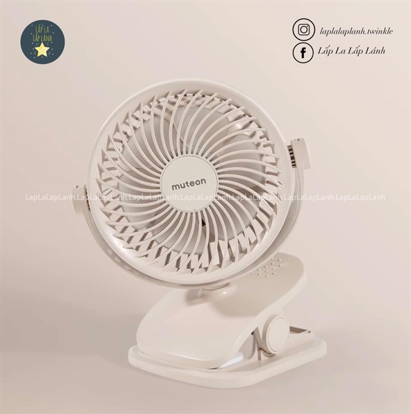Donodono Muteon Quạt kẹp xe đẩy màu Be