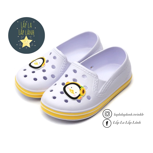PANCOAT Giày nhựa Cánh Cụt Trắng