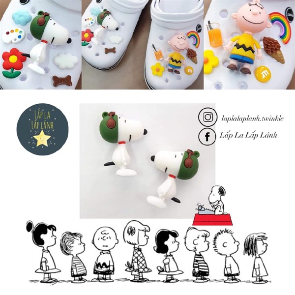 Crocs Jibbitz Snoopy 12 charms