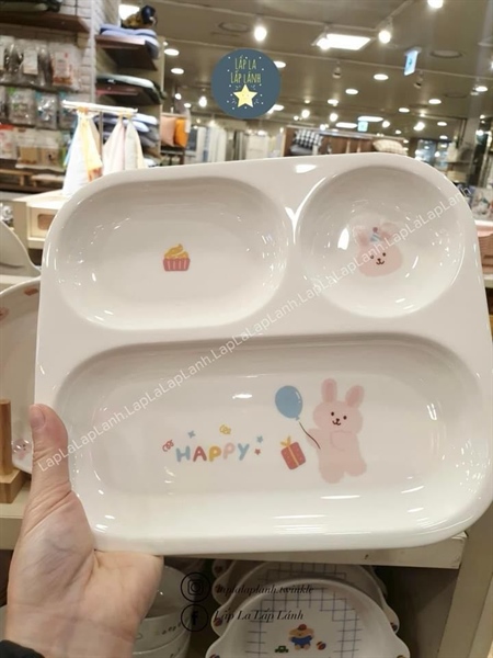 Modernhouse Khay sứ thỏ hồng shape vuông