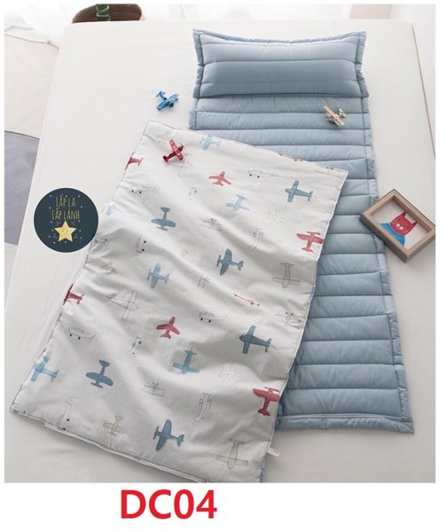 Decoone Set Ngủ Máy Bay Gray + Túi chống thấm