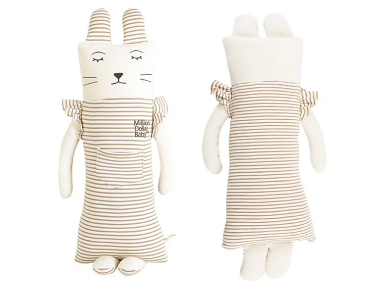 MDB Thỏ váy sọc nâu 80cm