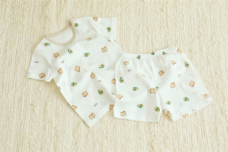 Cocohani Đồ bộ Bơ viền beige size 90