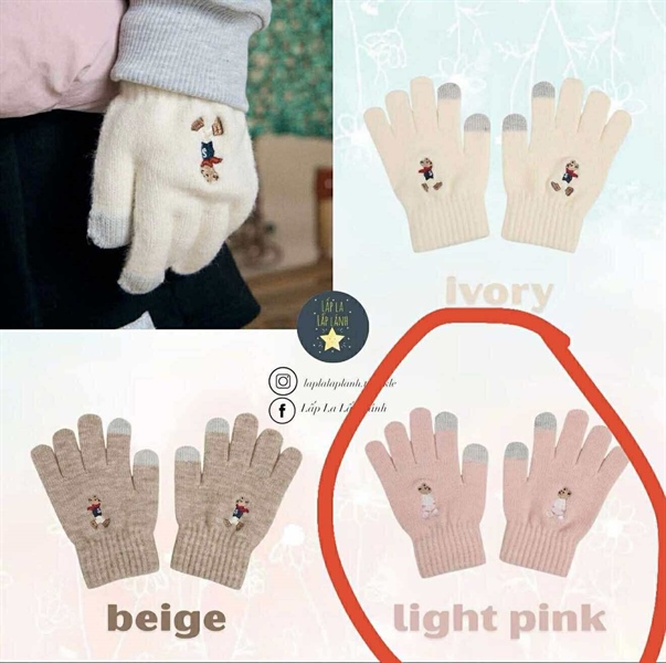 Shoopenkids Găng tay hồng