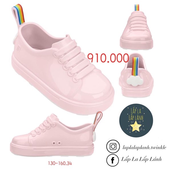 Minimelissa Giày gót cầu vồng Hồng Nhạt