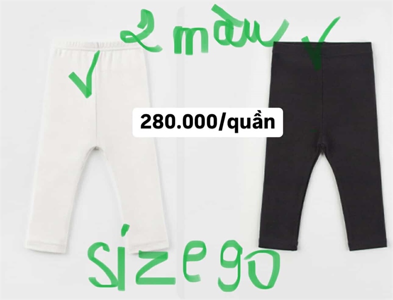 HappyPrince Quần legging đen size 90