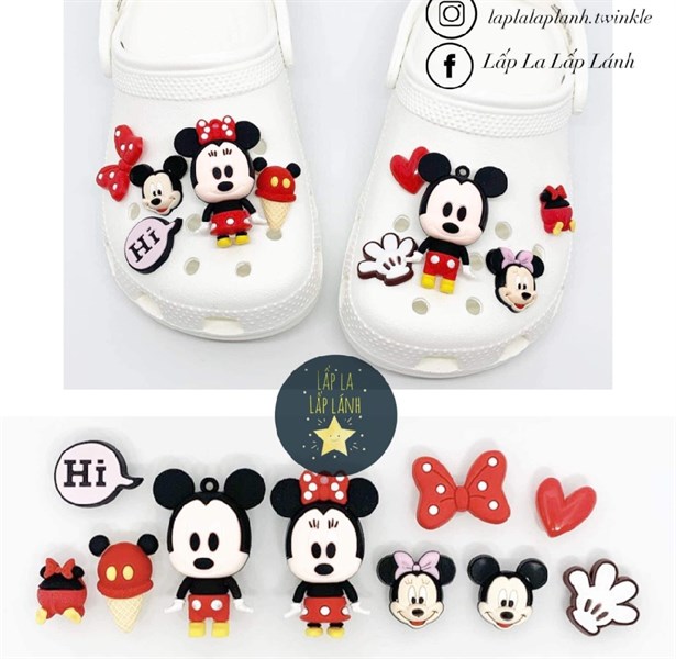 Crocs Jibbitz Mickey Minnie 10 charms