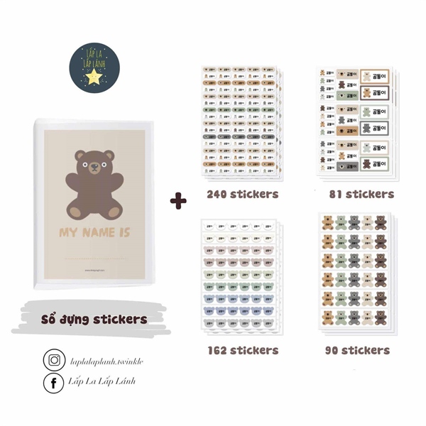 Designagit Stickers kèm sổ đựng