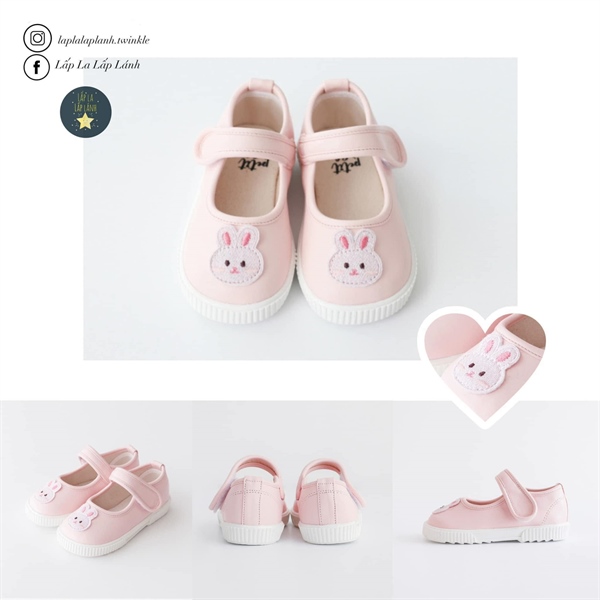 Petitshoes Giày búp bê thỏ hồng