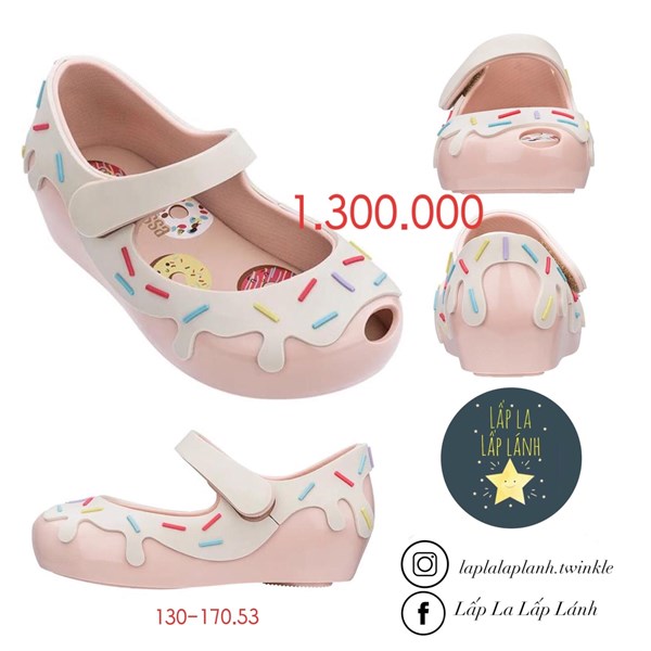 Minimelissa Giày búp bê Doughnuts Hồng Nhạt