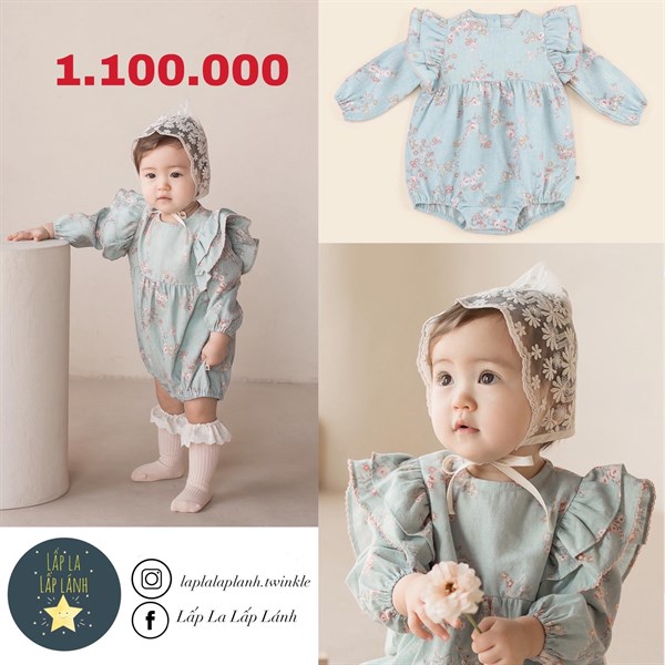 Happy Prince Romper Xanh hoa