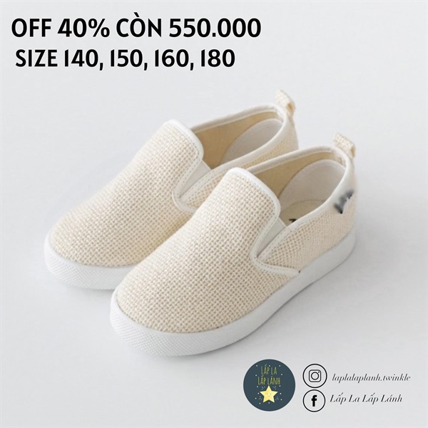 Petitshoes Giày beige trơn size 140