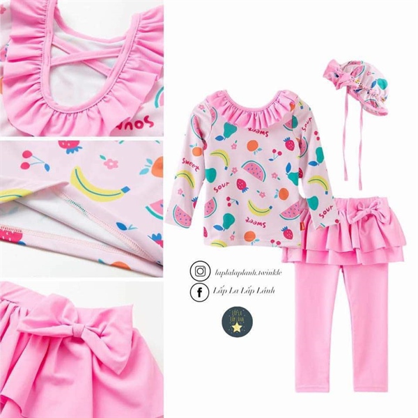 Ozkiz Đồ bơi trái cây hồng size 120
