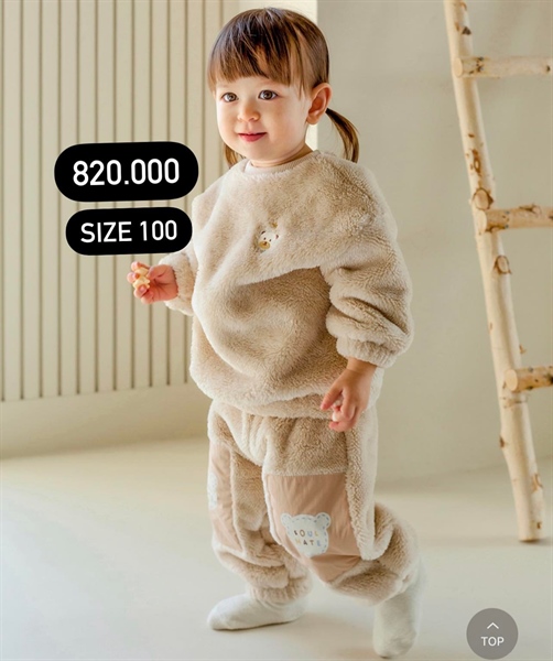 Happyprince Set áo quần lông gấu size 100