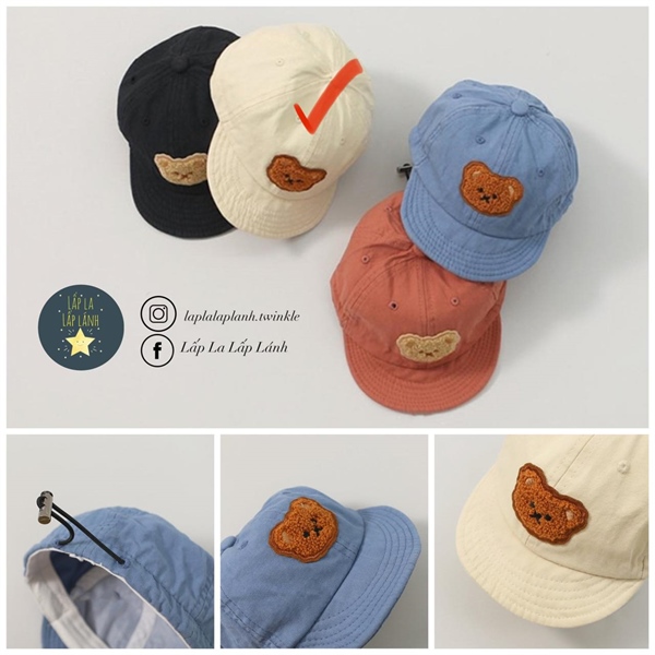 Rangubebe Nón lưỡi trai gấu Beige