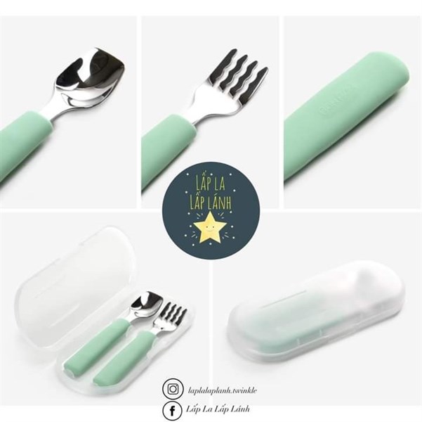 Dailylike Set Muỗng Nĩa Silicone màu Mint