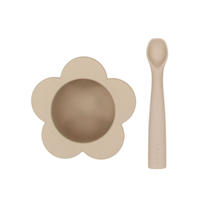 Rocou Set chén ăn và muỗng Hoa Beige
