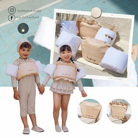 Koongskoongs Phao tay Beige trái tim