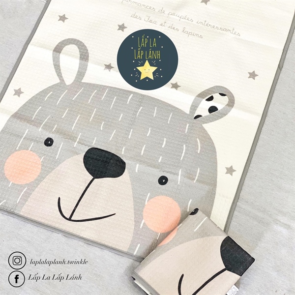 Lieto Thảm chống thấm Gấu xám size M