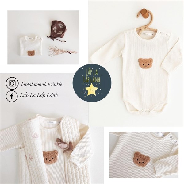MILKHOUSE Bodysuit Gấu size M 6-12m