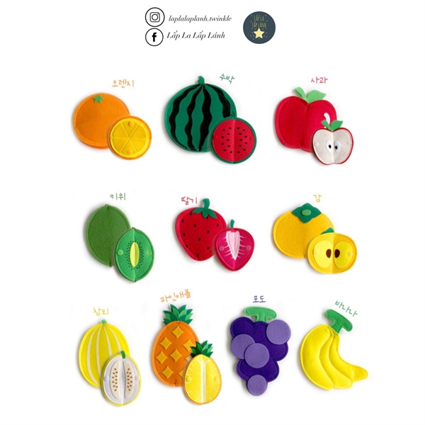 Noriter Sticker từ vải Trái cây