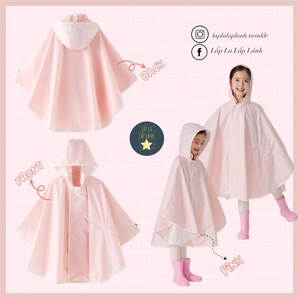 Ozkiz Áo mưa Hồng size 5-6y