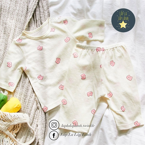 Cocohani Đồ bộ mesh Gấu hồng size 120