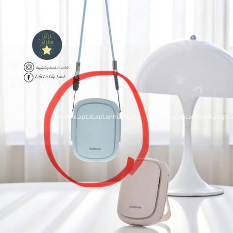 Donodono Muteon Quạt mini vuông màu Xanh Blue