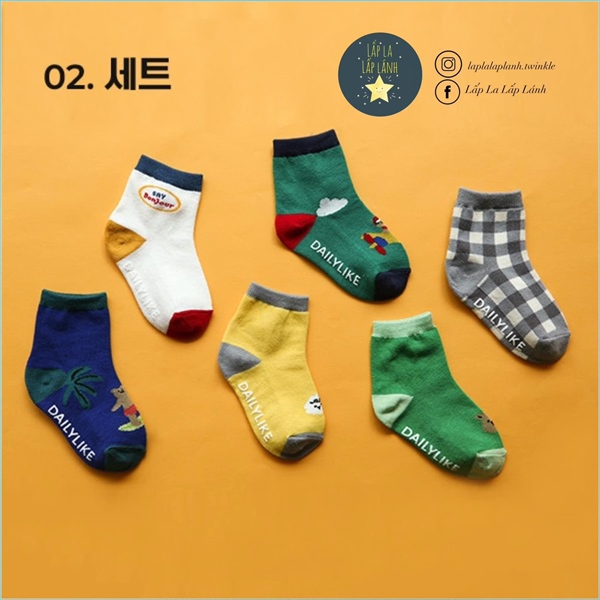 Dailylike set 6 vớ mẫu 4 size M