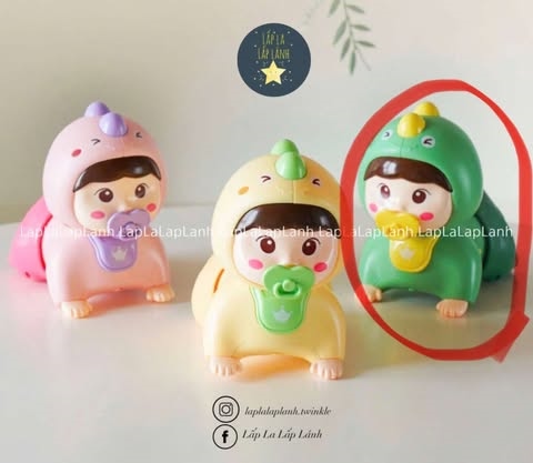 Littlecloud Búp bê em bé tập bò màu Xanh