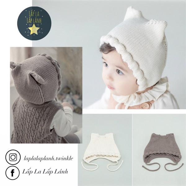 Happy Prince Nón len dây buộc tai Mèo Xám