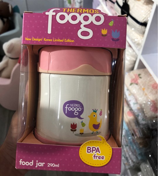 Foogo Bình ủ cháo Pink