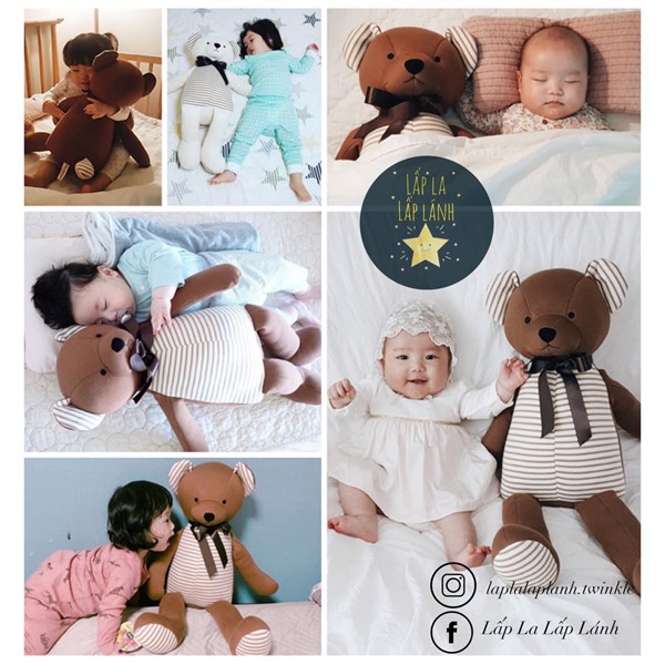 MDB Gấu bông Kem Sọc Nâu 80cm