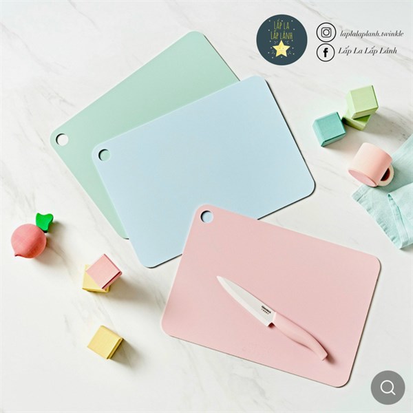 Glasslock Set 3 thớt Hồng xanh