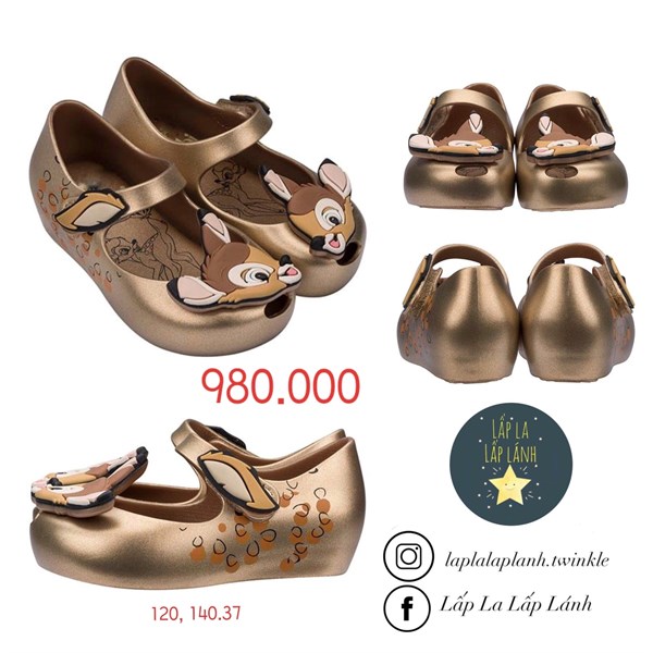Minimelissa Giày búp bê Bambi Gold