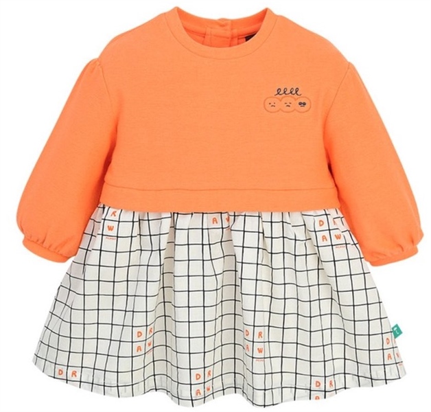 Moimoln Váy cam sọc caro size 80