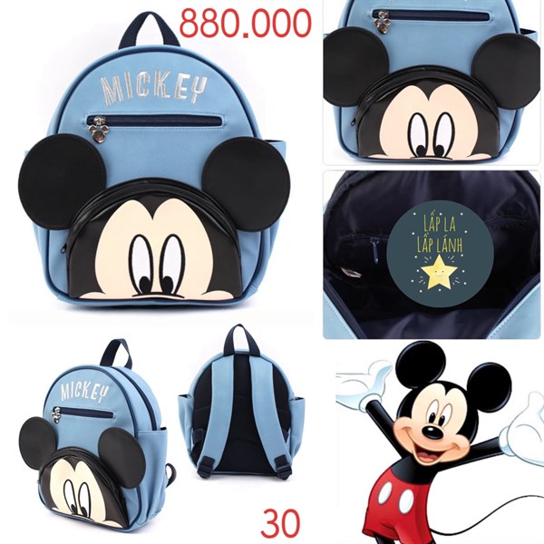 Winghouse Balo Mickey xanh nhạt MK0057