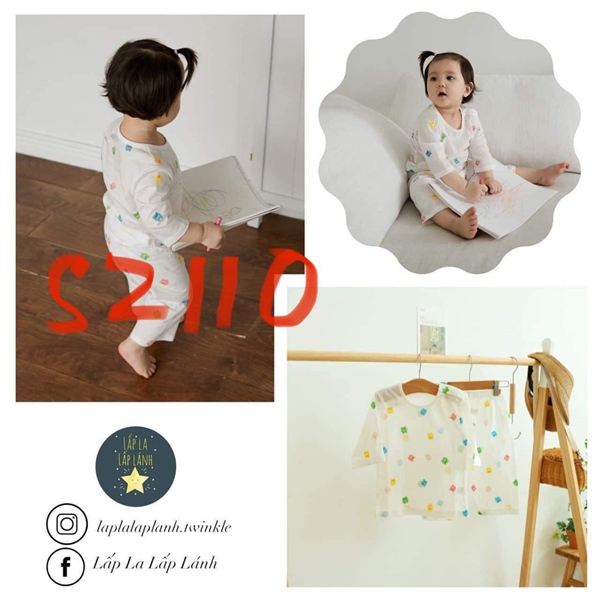 Cocohani Đồ bộ mesh Gấu 3 màu size 110