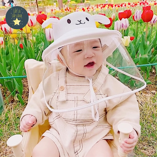 HelloMinimine Nón Chống Giọt Bắn Cừu Trắng size S