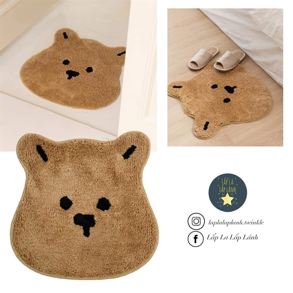 Dailylike Thảm đầu gấu nâu