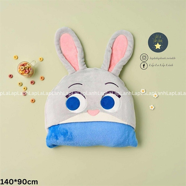 ModernHouse Chăn lông có mũ Thỏ Judy