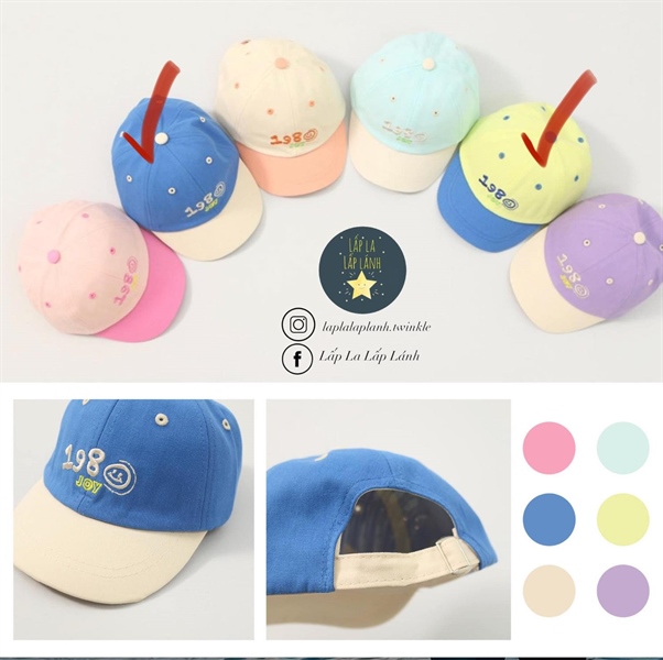 Rangubebe Nón lưỡi trai 198 màu Xanh