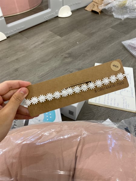 Uidong Hairband Hoa trắng Ngọc trai