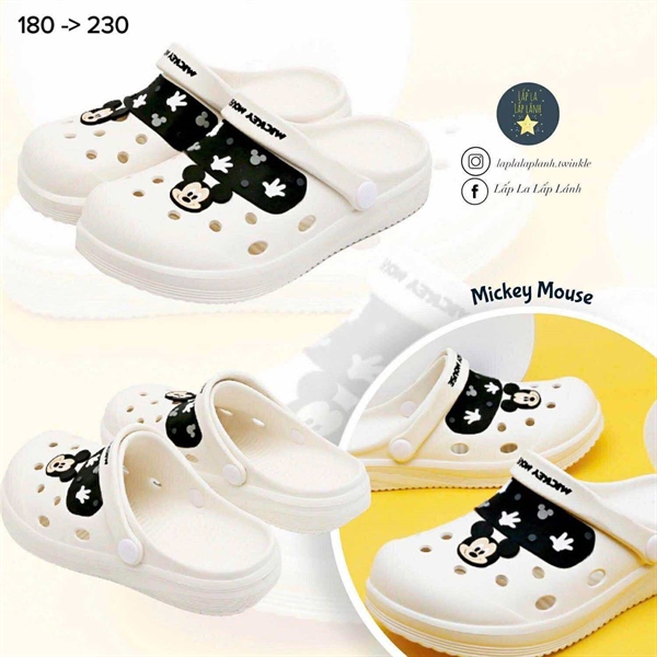 Shoelamode Sục nhựa Mickey Roa size 180