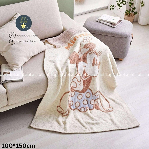 ModernHouse Chăn lông xù Minnie Trắng 100x150cm