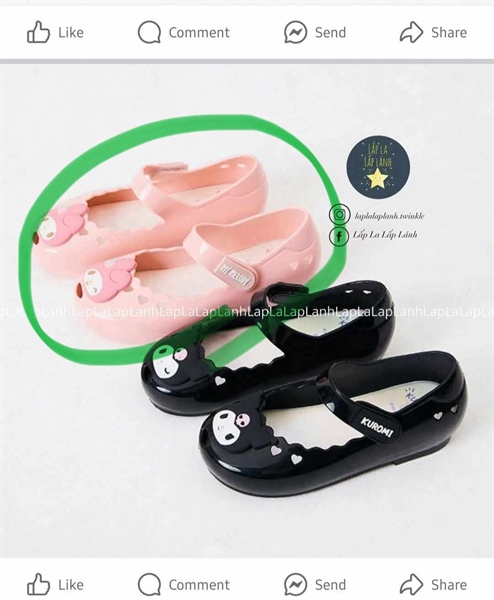 Shoopen Giày búp bê nhựa My melody HPKV1FS65S S150