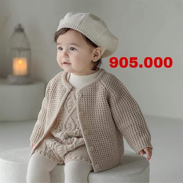 Happy Prince Áo khoác len xám nhạt